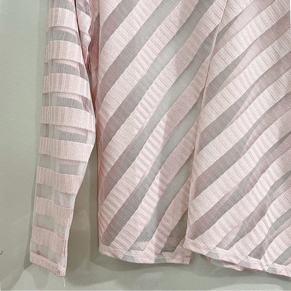 NWT Zara Collection Tonal Stripe Sheer Top - Picture 5 of 16